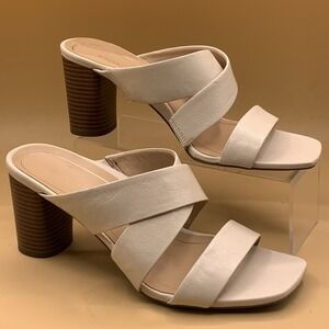 Vionic Women's Merlot Slide Sandal Low Heel Beige/Cream - Size US 8.5